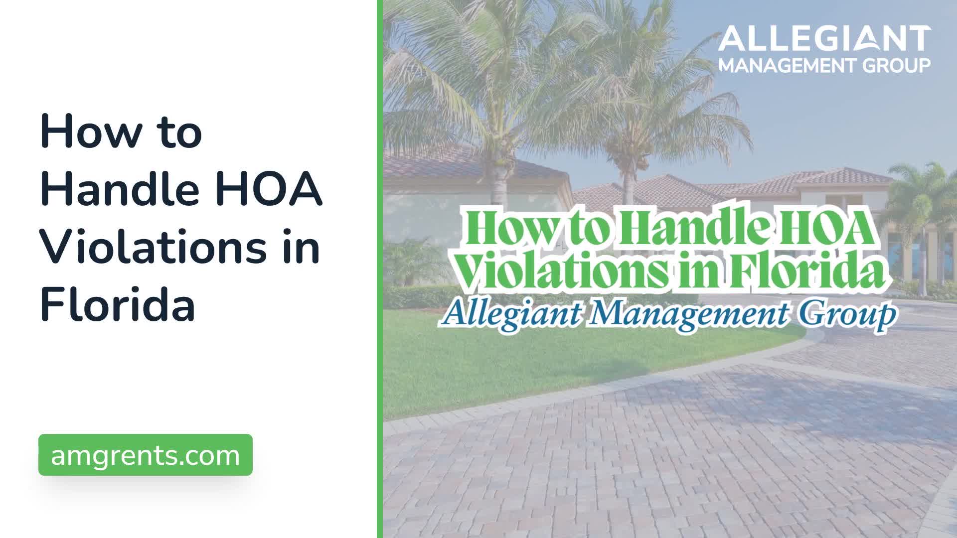 Video: How to Handle HOA Violations in Florida